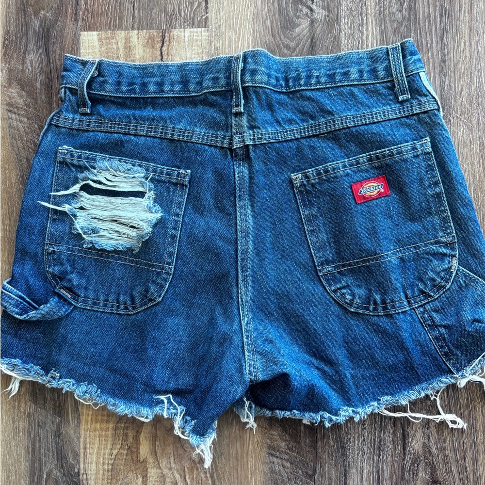 ❤ Beautiful and unique Dickies Jean shorts with white stripes 30x32 - Picture 4 of 7